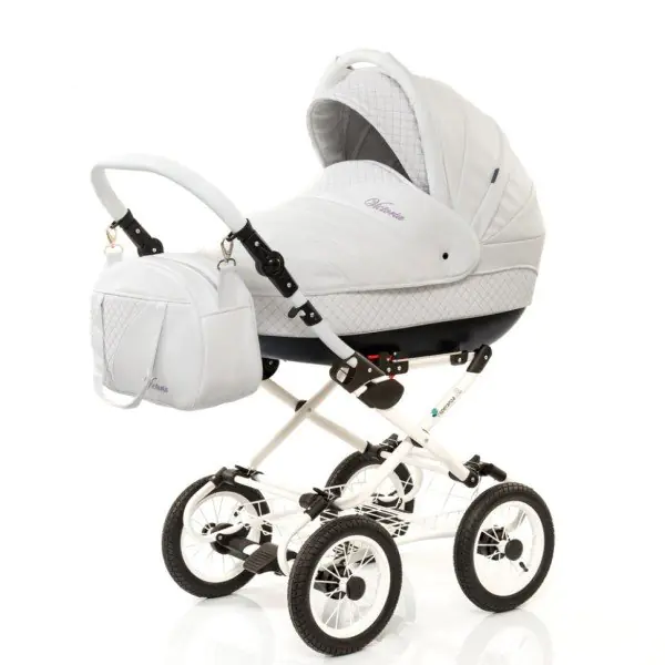 Детская коляска Esperanza Victoria Leatherette кожа 2 в 1 Цвет рамы - Черный - Маленькие колеса фото 17