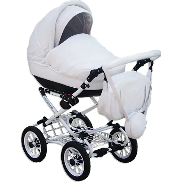 Детская коляска Esperanza Victoria Leatherette кожа 3 в 1 Цвет рамы - Черный - Маленькие колеса фото 8