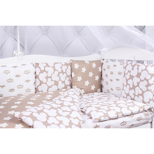 Бортик в кроватку AmaroBaby Soft, 12 подушек, бязь фото 1