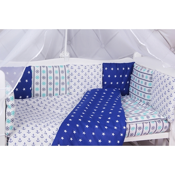 Бортик в кроватку AmaroBaby Бриз, 12 подушек фото 1