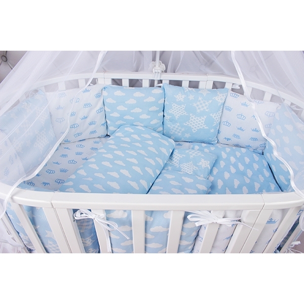 Комплект Premium в кроватку AmaroBaby Воздушный, 19 предметов (7+12 бортиков), бязь фото 3