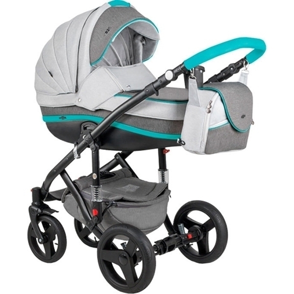 Детская коляска BeBe-Mobile Movo R 3 в 1, ткань+эко-кожа - Фото