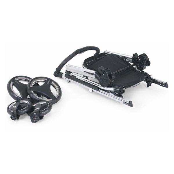 Детская коляска Bebecar IP-OP 2 в 1, шасси хром черный CRP фото 8