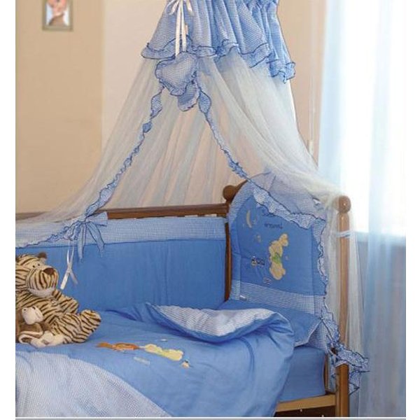Комплект в кроватку Kids Comfort Elit Тамбурная вышивка 7 предметов - Фото