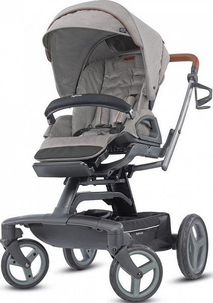 Детская коляска Inglesina Quad System 2 в 1 на шасси Quad Titanium Black Cognac фото 3