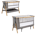 Детская кроватка-трансформер приставная Tutti Bambini CoZee XL (Oak/Charcoal
						
					) — Фото