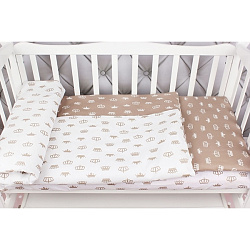 Комплект белья в кроватку WB AmaroBaby Baby Boom Короны, 3 предмета Комплект белья в кроватку WB AmaroBaby Baby Boom Короны, 3 предмета