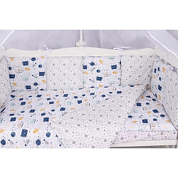 Комплект белья в кроватку WB AmaroBaby Baby Boom Космос, 3 предмета Комплект белья в кроватку WB AmaroBaby Baby Boom Космос, 3 предмета
