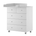 Детский комод Incanto Nova 800/5, ЛДСП (Белый
						
					) — Фото