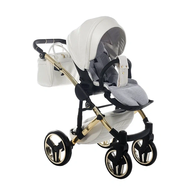 Детская коляска Junama Diamond Individual V2 3 в 1 на золотой раме фото 12